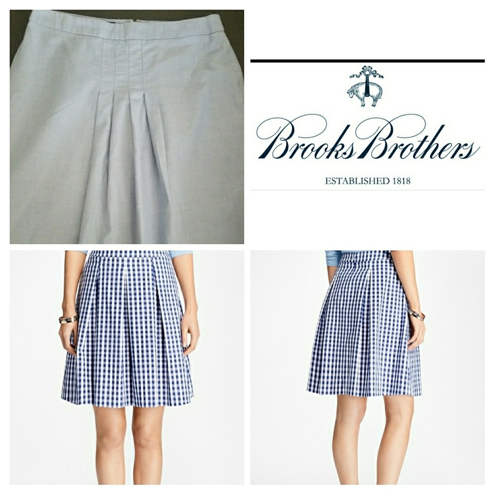 Size 4 Brooks Brothers Oxford Pleat Skirt